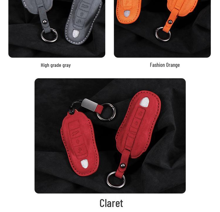 Porsche Key Case Protective Shell for Cayenne, Panamera, Macan, 911, 718 - Full Wrap High-End Buckle.
