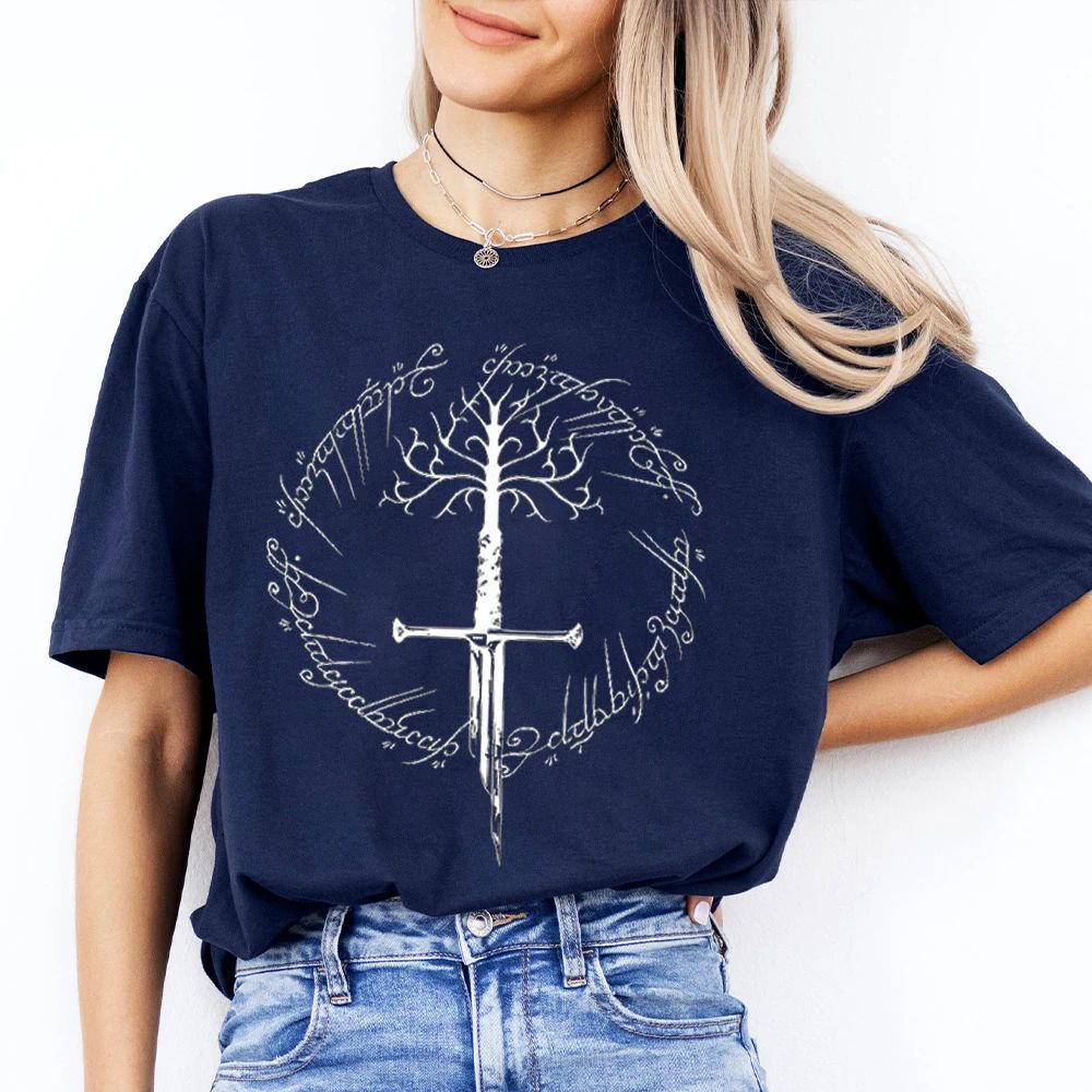 Dark Lord T Shirt Ring Inspired Tshirt Fantasy Reading Shirt Book Lover Gift Tops Y2k Casual Loose Shirt Streetwear Unisex