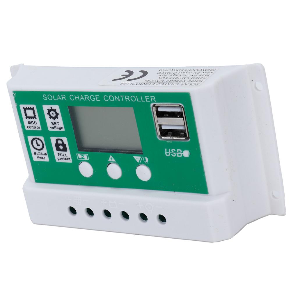60A 12V 24V PWM Solarmodul Batterieregler Laderegler Autofokus Nachführung
