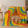 Lustige Grizzy und die Lemminge Cartoon Flanelldecke Weiche Warme Überwurfdecke für Bett Schlafzimmer Zimmer Wohnzimmer Reise Picknick Kind