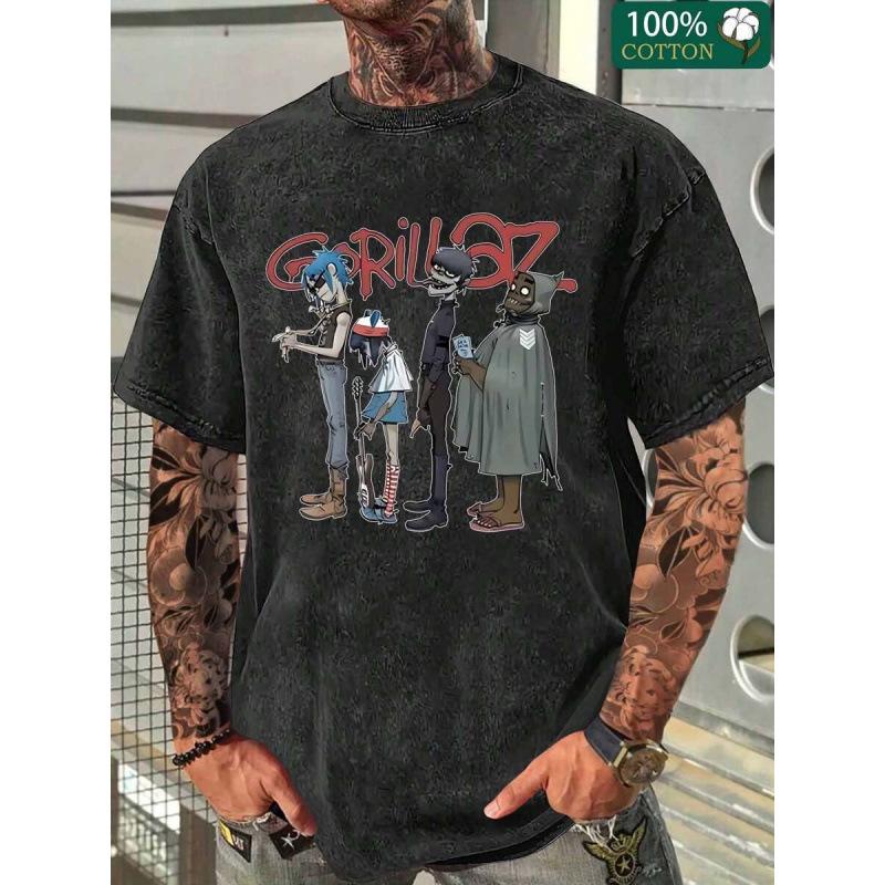 Washed Retro Cotton 230Gvintage 90S Graphic Cotton T-Shirt - Distr XL чёрный
