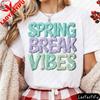 Beach Vacation T Shirt Spring Break Vibes Women TShirt Casual Fashion Cotton Short Sleeve Summer Top for Beach Vacation Gift