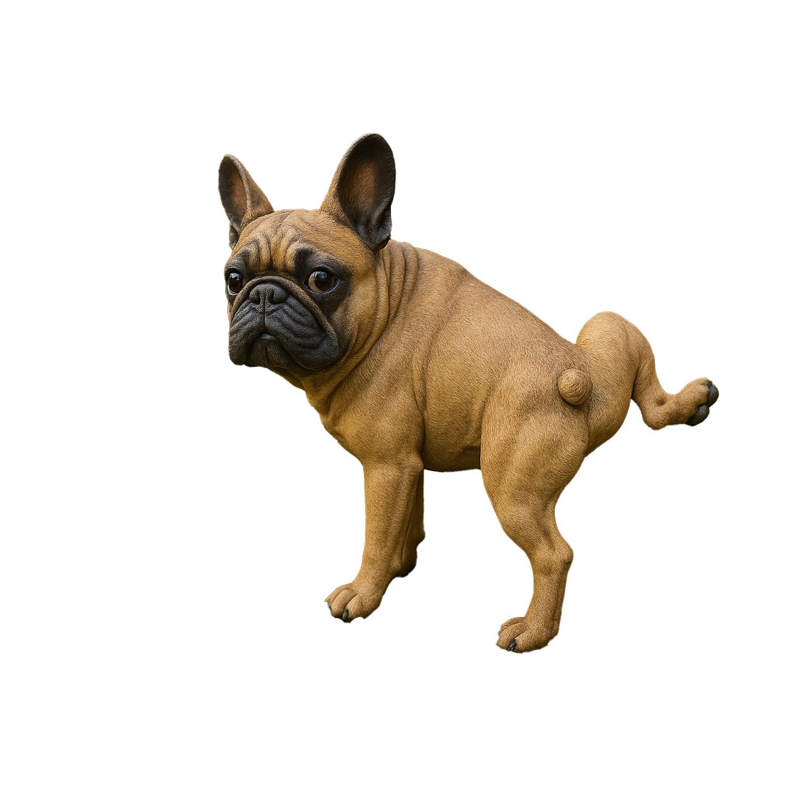 

Funny French Bull Dog Garden Statue,Interesting Garden Courtyard French Bull Dog Ornaments One Size