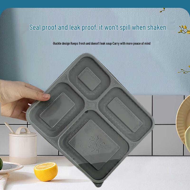 Disposable Black 4-Compartment Takeaway Meal Box