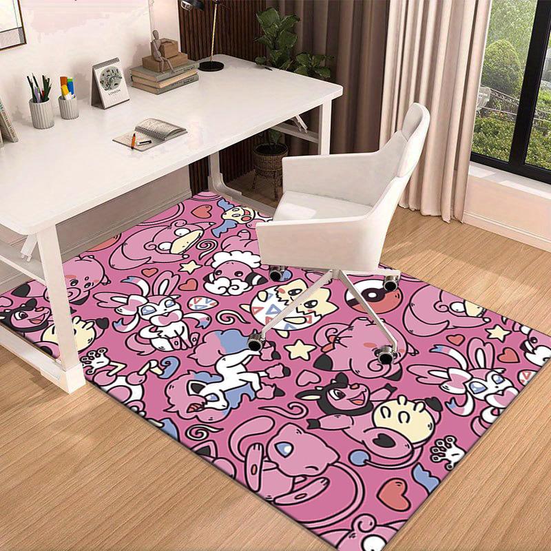 Pink pika Pattern Carpet, Chair Rug,Rug for Office Bedroom living rooms, Doormat decor Fan Gift Christmas Gift