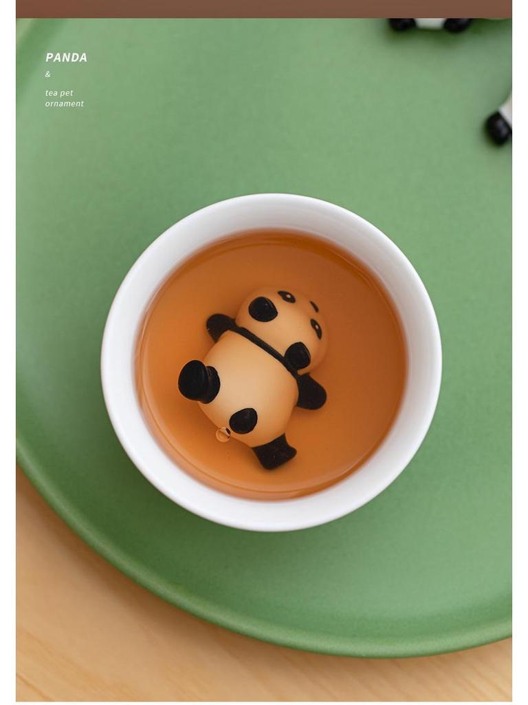 Ceramic Panda Tea Pet Set: Blowing Bubbles Tasting Teacup