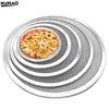 1 PZ Schermo per Pizza da 6-20 Pollici Teglia Rete Metallica Antiaderente Nuova Lega di Alluminio Senza Cuciture Rete Metallica Utensili da Cucina per Pizza
