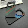 Slim Carbon Fiber Stripes Texture PC Frameless Phone Case For VIVO X300 X200 X100 S Pro Mini Ultra Heat Dissipation Cover