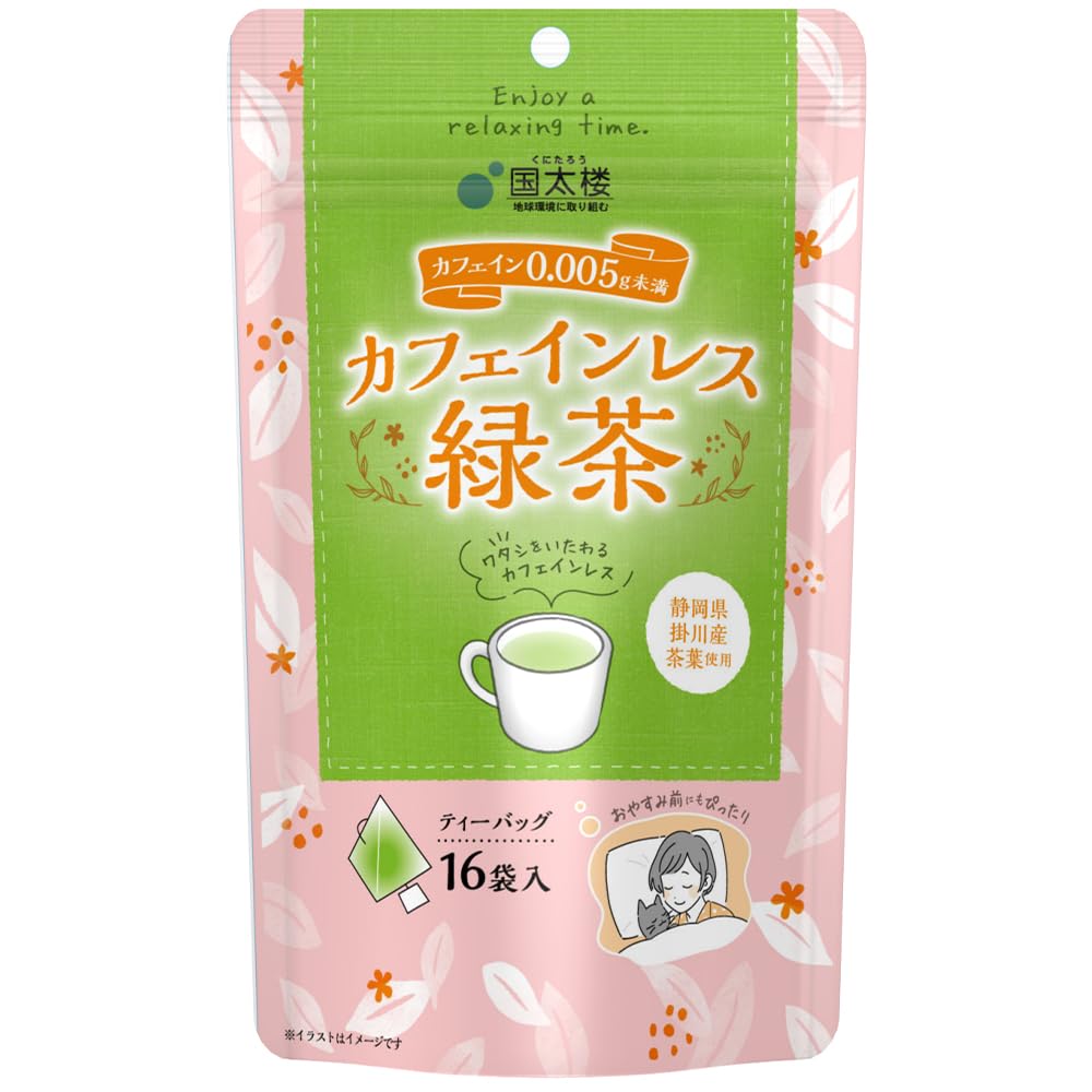 

Kunitaro Decaffeinated Green Tea 16 x 6 Packs Bags, Packs, 28.8g