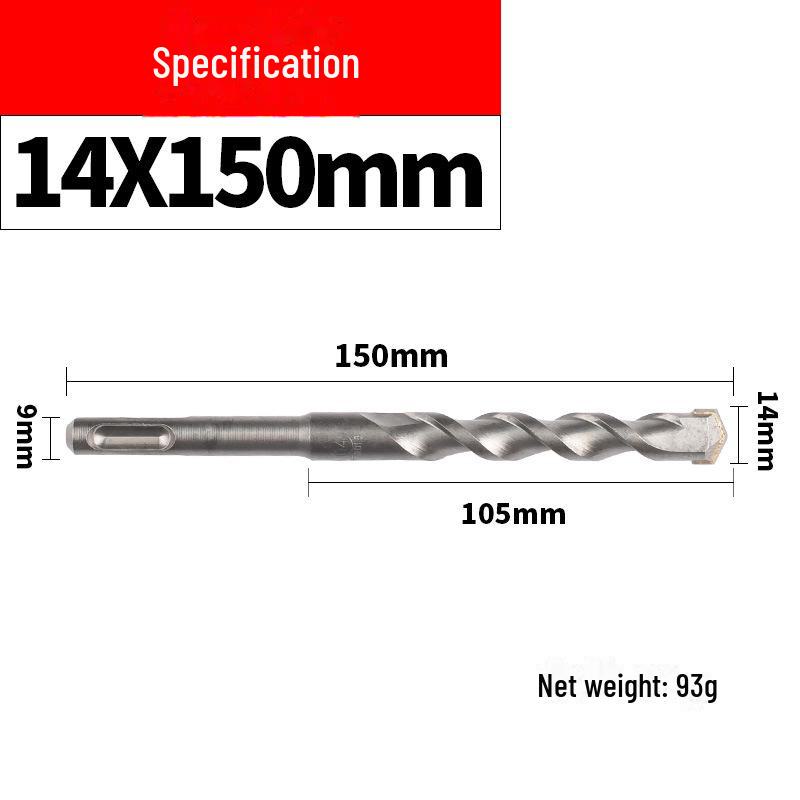 

Ударная дрель для сверления бетонных и цементных стен с круглой и квадратной рукоятками, двумя углублениями и двумя канавками.