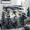 Frankie Stein Printed Flannel Blanket, Soft Throw for Bedroom Sofa, Washable, Fan Merchandise, Great Gift.