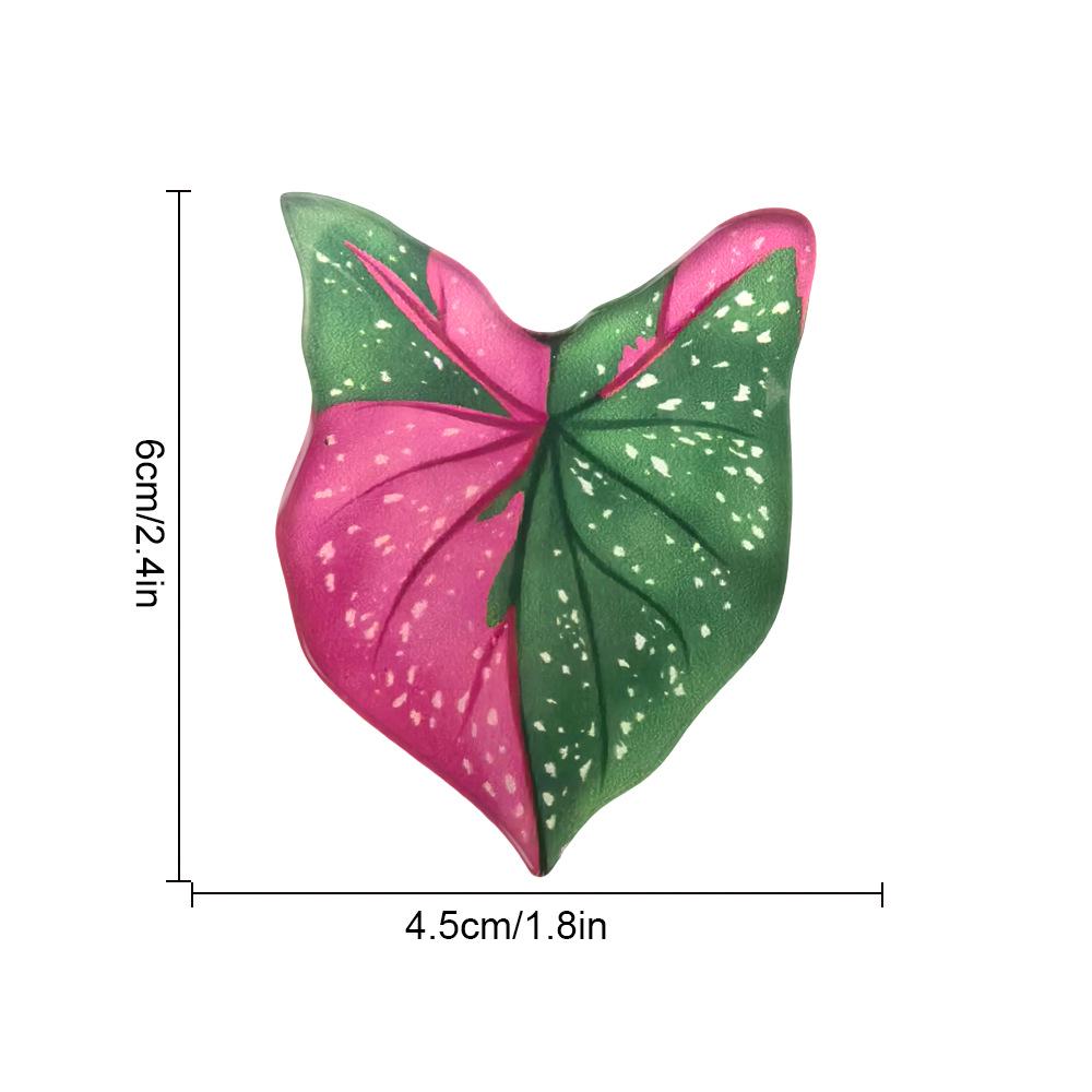 Creative Acrylic Tropical Plant Magnetic Fridge Sticker - Simulation Leaf Design