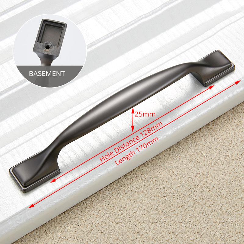 KAK Zinc Alloy Pearl Gray Cabinet Handles Drawer Knobs Kitchen Cupboard Door Pulls Fashion Furniture Handle Cabinet Hardware