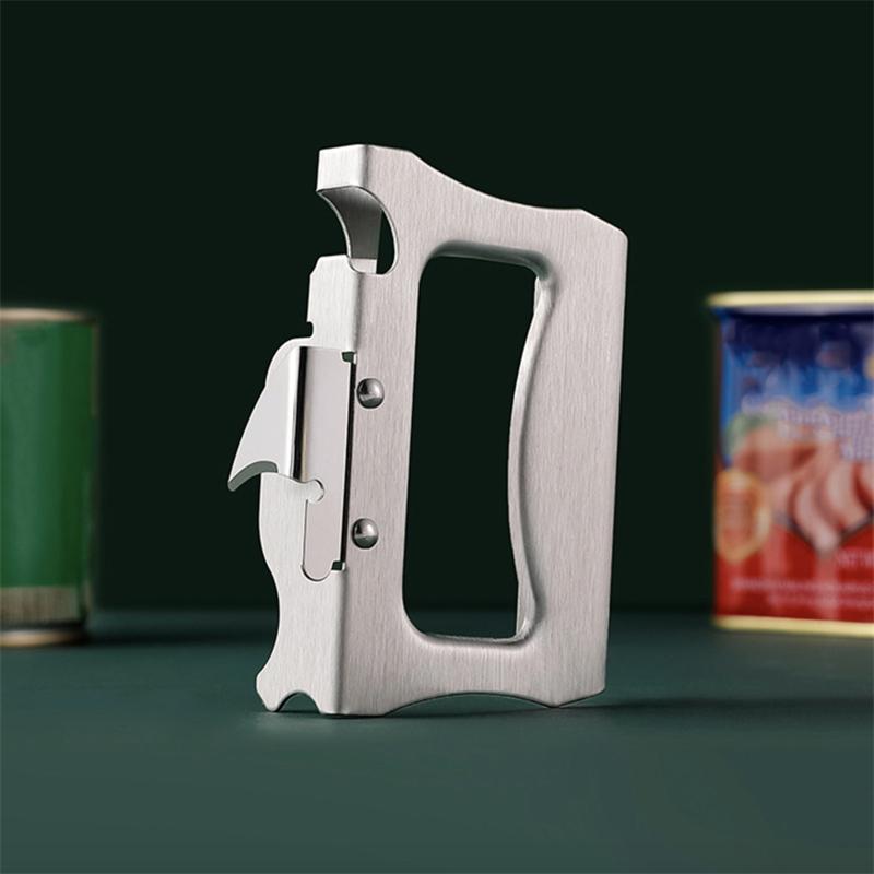 

Multifunctional Stainless Steel Can Opener Beer Beverage Container Can Opener Household Simple Kitchen Accessories Gadgets срібний