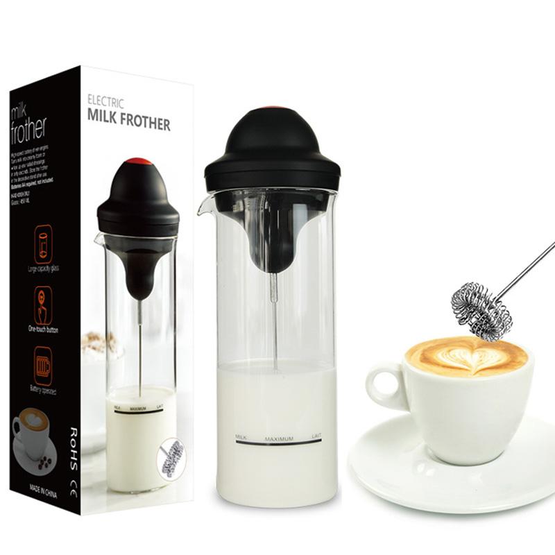 Automatický napěňovač kávy Elektrický napěňovač mléka Přenosný Nerezový šlehač Míchadlo na nápoje Pro Latte Cappuccina Macchiato