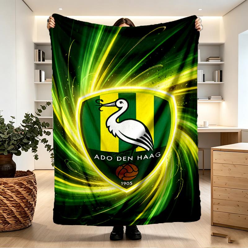 ADO Den Haag Print Blanket - Soft & Comfortable, for Bedroom, Travel, Sofa, Home Decoration - Birthday Christmas Gift for Friend