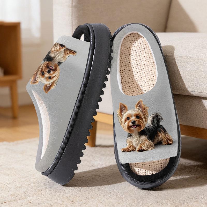 Unisex Cartoon Linen Cotton Slippers for Spring, Summer, and Autumn 44-45