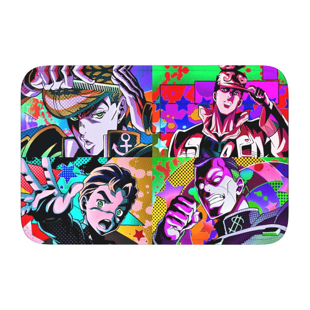 Custom JoJoes Anime Doormat Non-Slip Entrance Welcome Kitchen Bath Floor Door Mat  Toilet Living Room Carpet Rug
