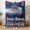 Nome Personalizzato Stampa Colorado Avalanche Coperta di Flanella Alta Qualità Calda Confortevole Coperta per Tutte le Stagioni Perfetta per Regali Decorazione per la Casa