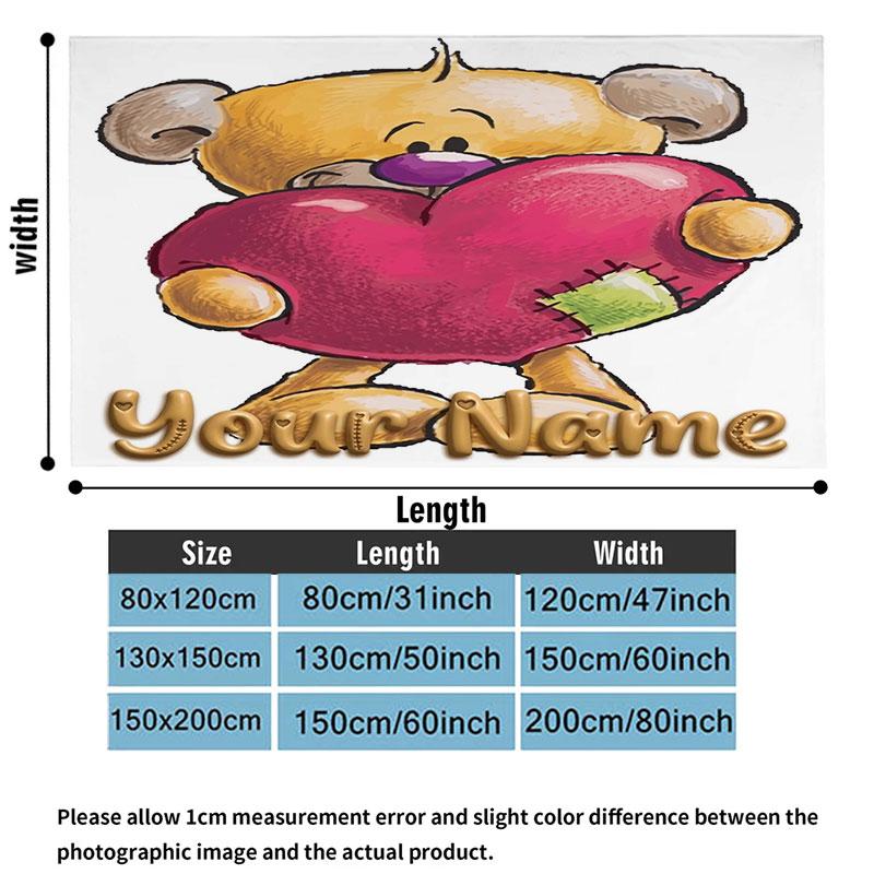 1PC Diddl Custom Name Patterned Flannel Blanket Suitable For All Seasons for Home Decor Warmth and Comfort Gifts Holiday Present
