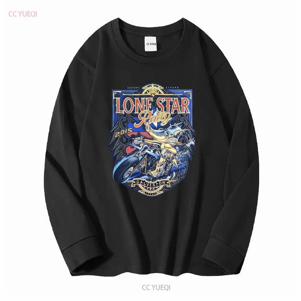 Lone Star Rally Motorcycle Armadillo Biker Galveston Blue T Shirt Large long or short sleeves vintage Washed Slightly homme