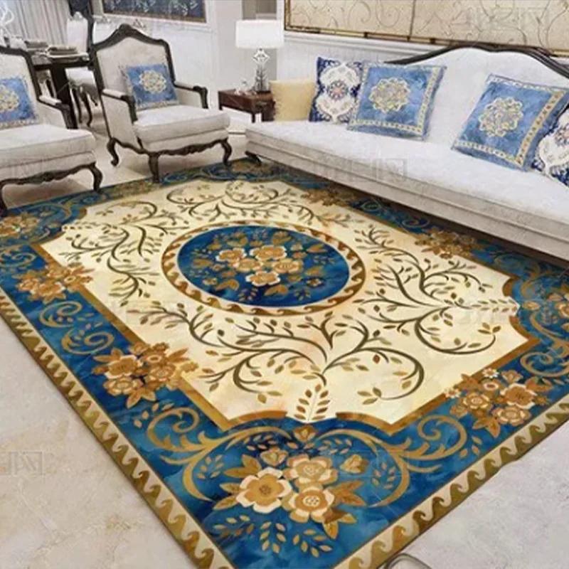 European style Luxurious Carpets For Living Room Bedroom Area Rugs Classic Turkey Study Large Carpet Sofa Coffee Table Floor Mat