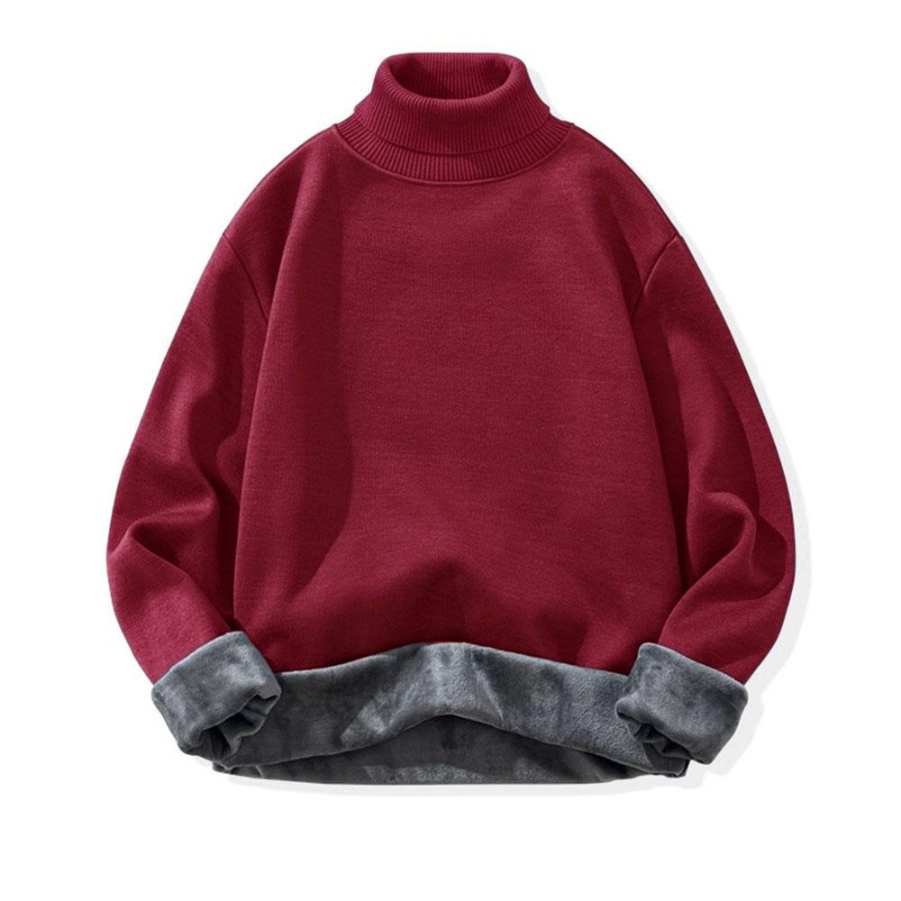 Zimní fleecové teplé pulovry Pánský rolákový svetr Pletenina Svetr Pánský ležérní svetr Slim fit Svetr pro pár