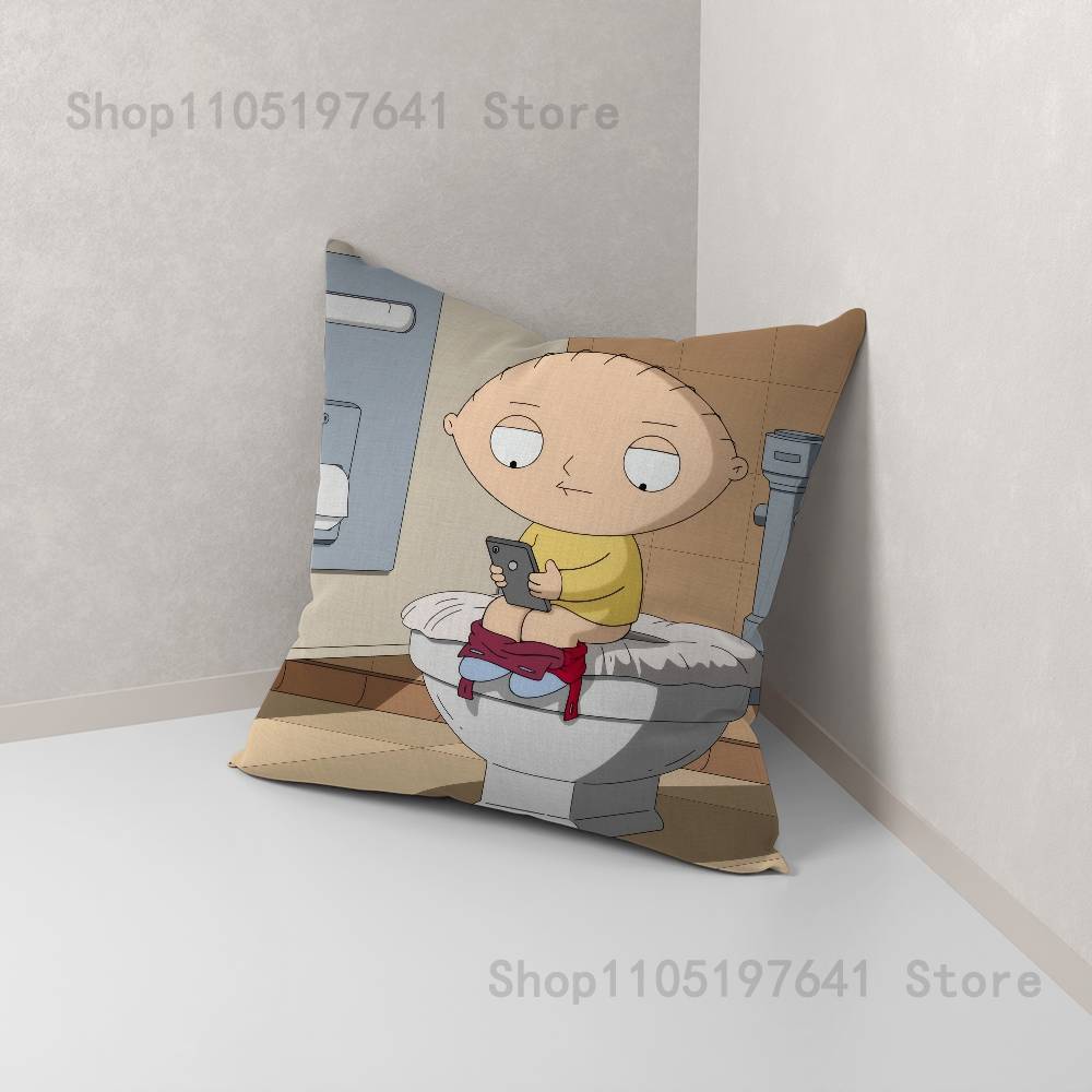 F-Family Funny Guy Pillow Case For Sofa Decor Car Office Room Printing Cushion Cover Decorations And Protector
