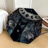 1PC Moon Cat Automatic Folding Umbrella - Compact 8-Rib Design, Durable Plastic & Iron, Lightweight for Outdoor Daily Use, Festive Gift063