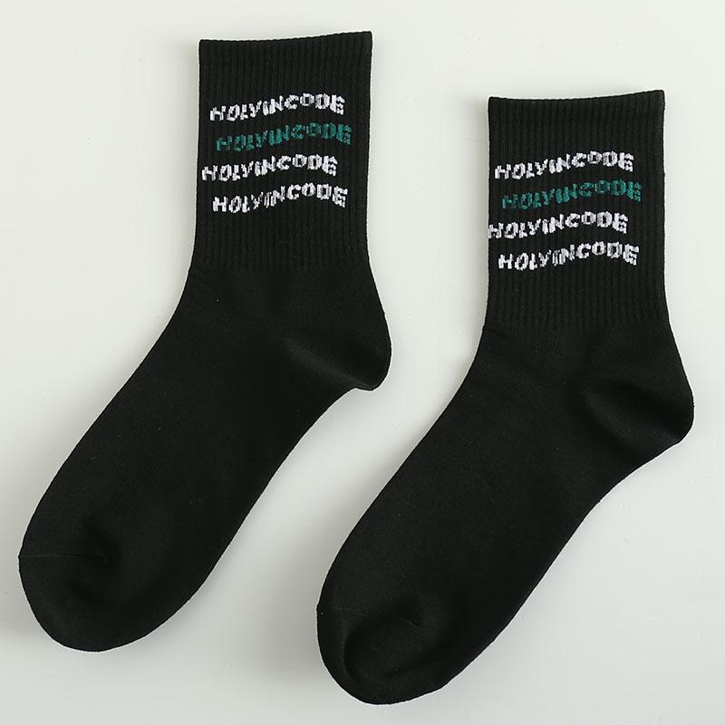 Roliga Herrstrumpor Glada Nya Mode Ins Stil Strumpor För Kvinnor Och Män Hip Hop Harajuku Tecknad Fotboll Bomullsstrumpor