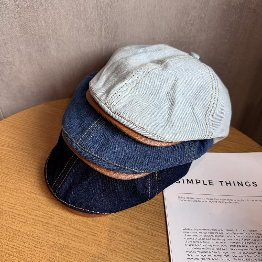 Vintage Denim Cap With Breathable Sunshade For Women Spring Summer Fashion