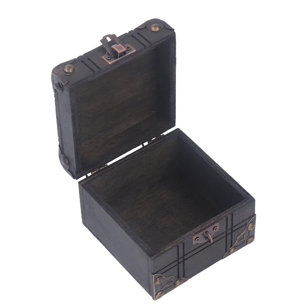 Wooden Vintage Wooden Box With Lock Handmade Trinket Box Exquisite Elegant Vintage Wooden Treasure Box Home Display