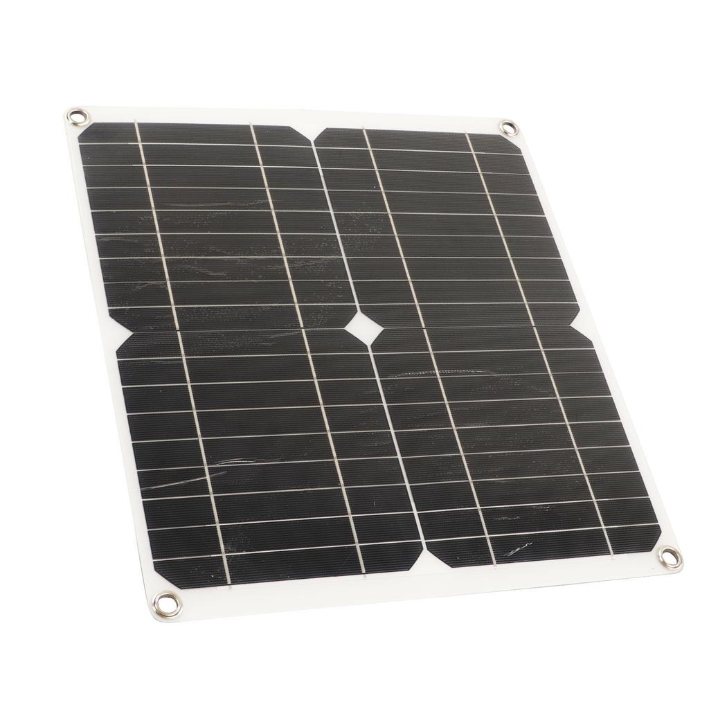 Solar Panel Monocrystalline Silicon Waterproof High Performance for RV Car Boat Trailer 20W 18V 10A