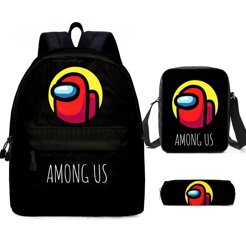 Among Us Two-Piece Backpack Space Werewolf Primary And Secondary School Students Cartoon Schoolbag Three-Piece Satchel Pencil Case
