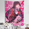 Kakegurui Jabami Yumeko Chart Tapestry Art Science Fiction Room Home Decor Cheap Hippie Wall Hanging