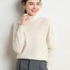 Women's High Neck Cashmere Sweater - Simple, Elegant, Plus Size Knitwear for Autumn & Winter