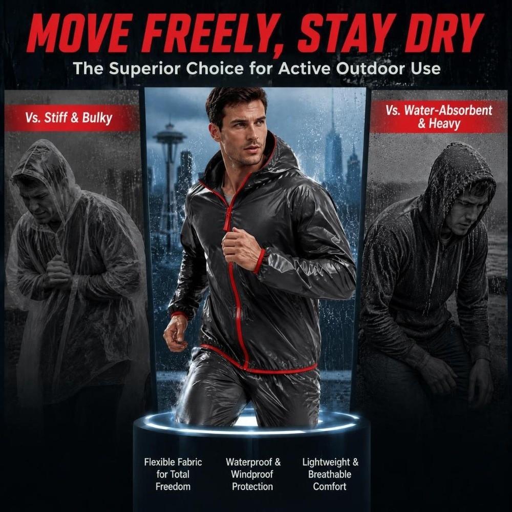 Elastic Fabric Cycling Rain Jacket Dark Grey Rain Over Jacket  Outdoor Working