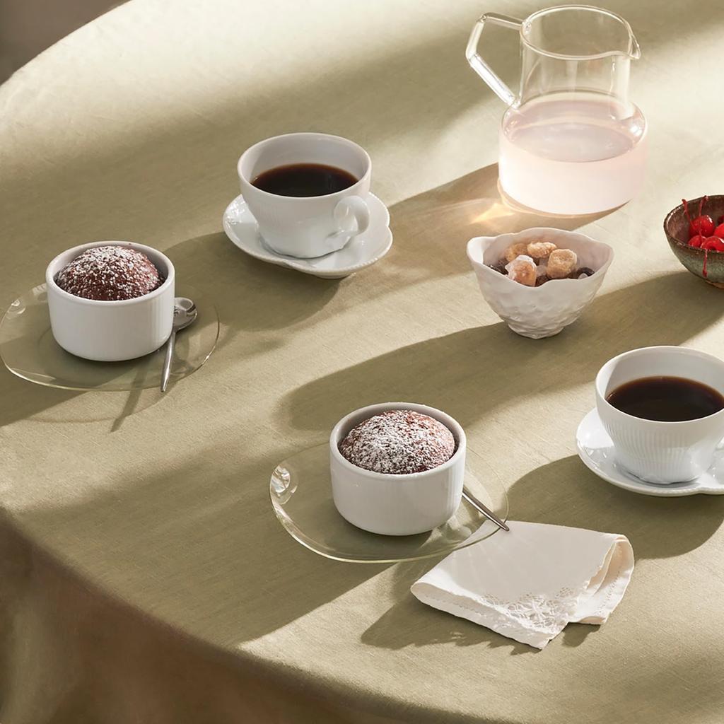 Imported Royal Copenhagen White Fluted Ovenware Souffle Cup 9cm Pair Set Bakeware 1070065 [Regular Product] Approx. (2 pieces)