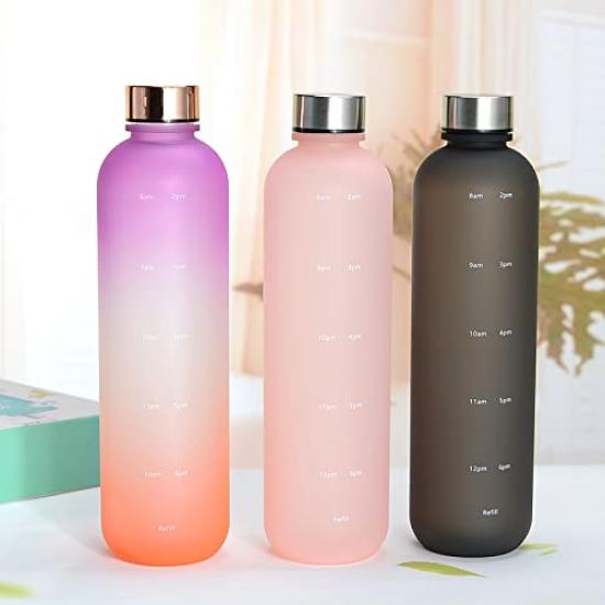 1L Water Bottle, 1000ml Large Capacity, Portable Straw Sports Water Bottle, BPA-Free, Plastic Water Bottle for Adults, Girls, and Boys, Perfect for