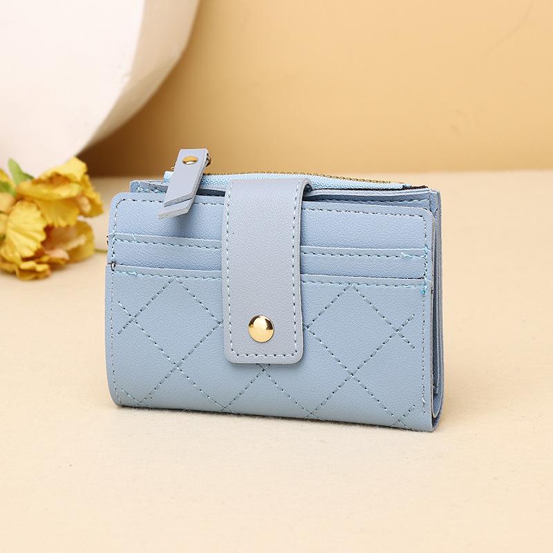 2025 Trendy Women's Short Wallet: Korean-Style Solid Color Card Holder & Coin Purse