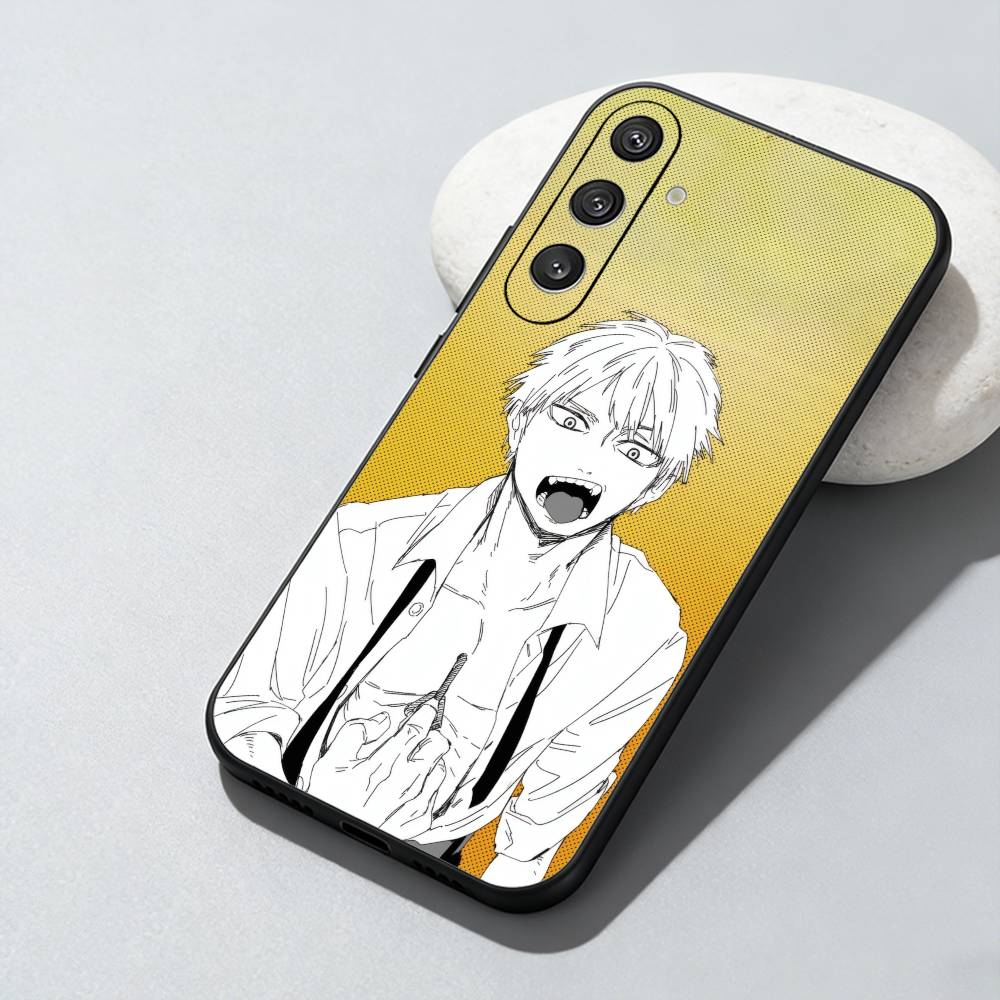 Hot-Anime C-ChainSaw-MAN Phone Case For Samsung Galaxy A73,A72,A71,A70,A52,A51 Others Soft Black Cover Samsung a73 5g