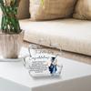 Inspirierendes Acryl-Abschluss-Souvenir - Polierte quadratische Schreibtischplakette mit aufmunternder Botschaft, Perfektes Geschenk für sie