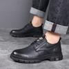 New leather men's shoes low-top leather shoes men's trendy versatile soft-soled casual tooling shoes men's