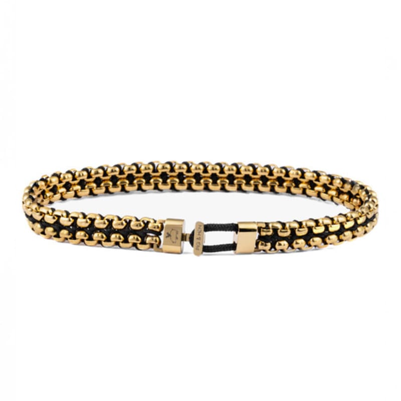 PIG & HEN Catena Venetian 7 Bracelet - Black X Gold