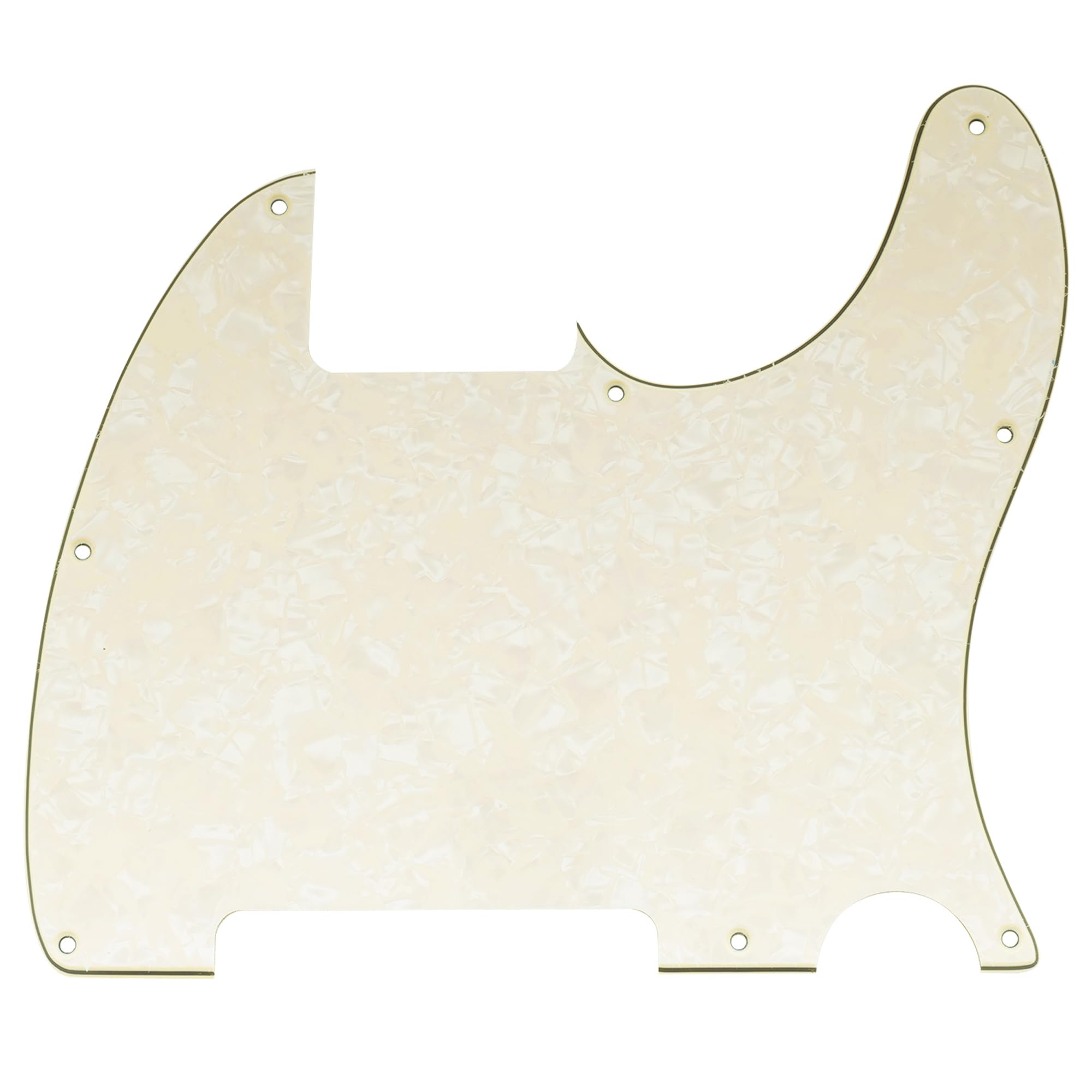 Musiclily 8-отверстий пикгард Esquire для Fender American/Mexican Standard Esquire Tele Электрогитары, 4-секционный, пергаментный жемчуг