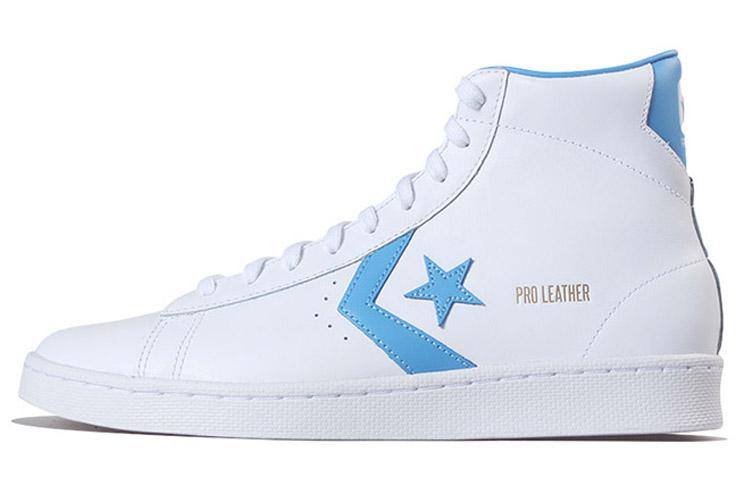 Pro Leather Converse Hi 'White Blue' 166813C