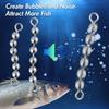 5pcs Bead Fishing Bead Chain Swivel Fishing Rolling Solid Ring Connector  Trolling Rig Saltwater
