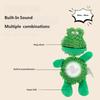 Fun Squeaky Plush Dog Toy Colorful Mop Fiber Puppy Toy for Teething Puppies and Anxieties Reliefs