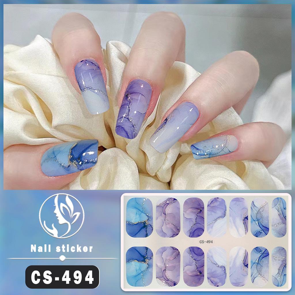 Waterproof Gel Nail Polish Film Stickers with Jumping Color Effects