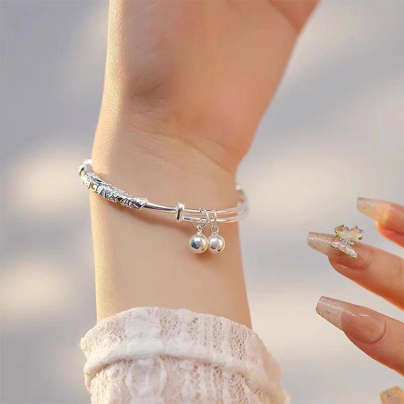 Bransoletka z brokatu przypominającego kwiaty Akcesoria damskie Literacka i świeża bransoletka z kwiatów dzwonka Regulowany prezent dla dziewczyny 520